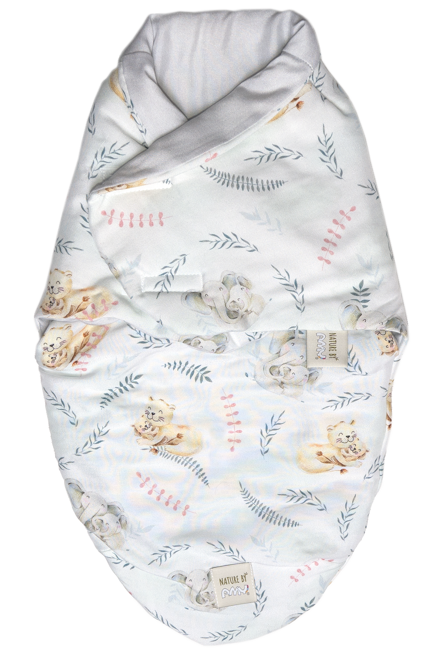 Oktató játékok - Sistem de infasare Nature Bamboo by Amy din Bambus cu umplutura antialergica BabySoft   + Cadou Rucsacel Safari