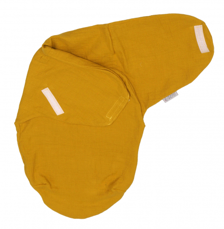 Sistem de infasare Baby swaddle Puzzle Bumbac Muslin Galben, Amy, 72x60cm [1]