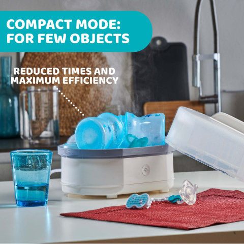 Sterilizator electric cu aburi Chicco 3 in 1 Steril Natural, 0luni+ [9]