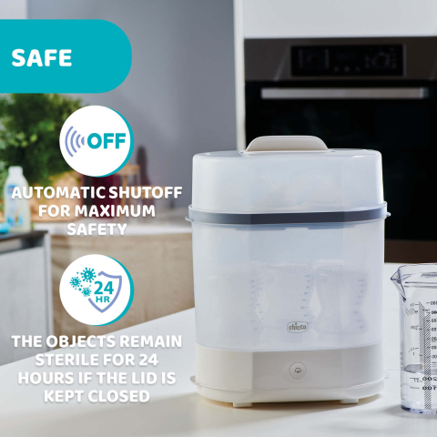 Sterilizator electric cu aburi Chicco 3 in 1 Steril Natural, 0luni+ [6]