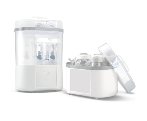 Bebe la masa - Sterilizator electric digital Chicco cu uscator biberoane si accesorii mici, 0luni+