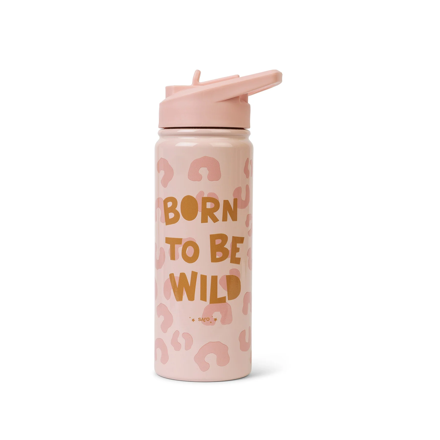 Căni - Sticlă Termică Premium pentru Copii Saro, 500 ml, Oțel Inoxidabil 304, Fără BPA, Anti-Condens, 12h, cu pai Retractabil si capac etans, Born to be wild