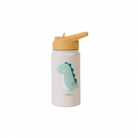 Căni - Sticla termos din otel inoxidabil, cu pai, 350 ml, Happy Dinos