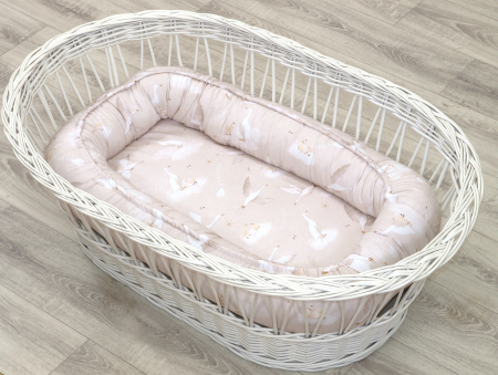 Suport de dormit Babynest, Reversibil, 70x45 cm, Bumbac Gasca bej [2]