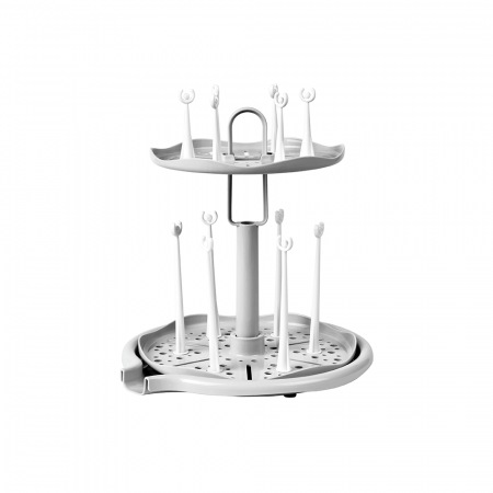 Set hranire - Suport pentru uscare biberoane, Grey