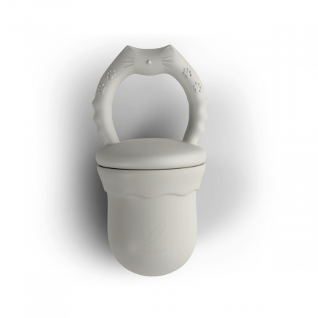 Suzeta cu alimentator pentru diversificarea alimentatiei, Din silicon, Fără BPA, BPS, PVC și ftalați, Cream [2]