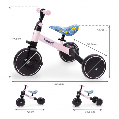 Tricicleta si bicicleta Pico Spring Flower 3 in 1, Kidwell [14]