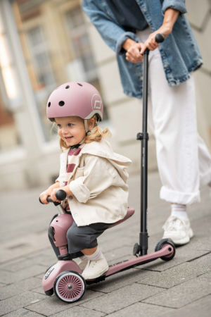 Trotineta copii cu sezut si maner, transformabila 3in1, Highwaykick 1 Push and Go Wildberry, 1-5 ani, pana la 50 kg, Scoot & Ride [15]