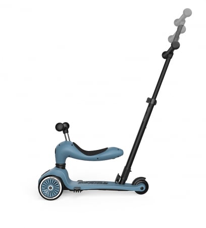 Trotineta copii cu sezut si maner, transformabila 3in1, Highwaykick 1 Push and Go Steel, 1-5 ani, pana la 50 kg, Scoot & Ride [1]