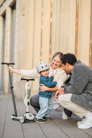 Trotineta copii cu sezut si maner, transformabila 3in1, Highwaykick 1 Push and Go Ash, 1-5 ani, pana la 50 kg, Scoot & Ride [15]