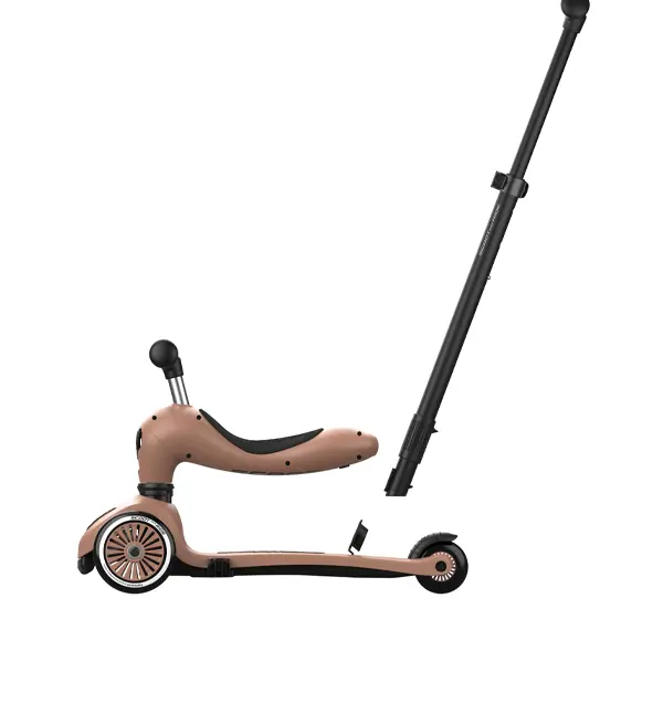 Trotineta copii cu sezut si maner, transformabila 3in1, Highwaykick 1 Push and Go Mocha, 1-5 ani, pana la 50 kg, Scoot & Ride [4]