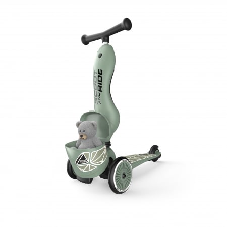 Trotineta copii cu sezut, suport jucarie, transformabila 2in1, HighwayKick 1 Lifestyle Greenlines, 1-5 ani, pana la 50 kg, Scoot & Ride [23]