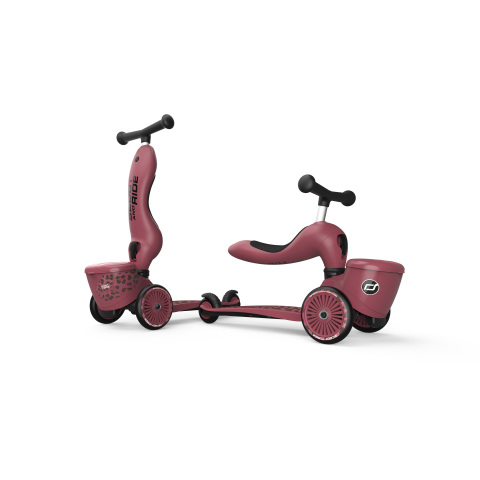 Trotinete - Trotineta copii cu sezut, suport jucarie, transformabila 2in1, HighwayKick 1 Lifestyle Wildcat, 1-5 ani, pana la 50 kg, Scoot & Ride