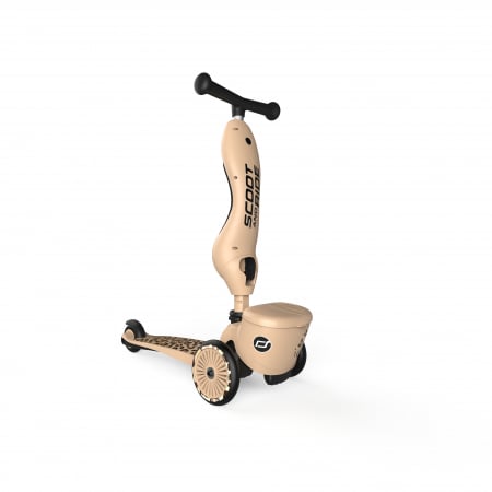 Trotineta copii cu sezut, suport jucarie, transformabila 2in1, HighwayKick 1 Lifestyle Leopard, 1-5 ani, pana la 50 kg, Scoot & Ride [17]