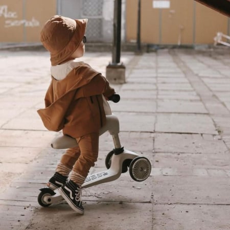 Trotineta copii cu sezut, transformabila 2in1, HighwayKick 1 Ash, 1-5 ani, pana la 50 kg, Scoot & Ride [38]