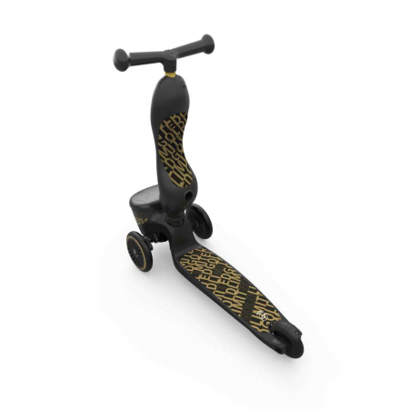 Trotineta copii cu sezut, suport jucarie, transformabila 2in1, HighwayKick 1 Lifestyle Black Gold Limited, 1-5 ani, pana la 50 kg, Scoot & Ride [8]
