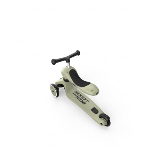 Trotineta copii cu sezut, transformabila 2in1, HighwayKick 1 Olive, 1-5 ani, pana la 50 kg, Scoot & Ride [1]