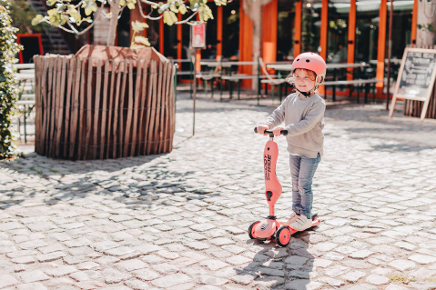 Trotineta copii cu sezut, transformabila 2in1, HighwayKick 1 Peach, 1-5 ani, pana la 50 kg, Scoot & Ride [21]