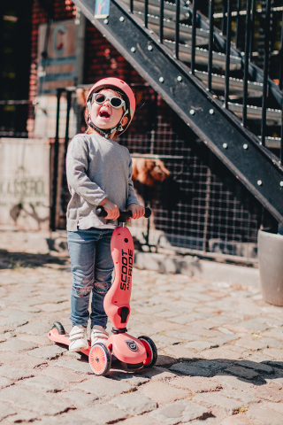 Trotineta copii cu sezut, transformabila 2in1, HighwayKick 1 Peach, 1-5 ani, pana la 50 kg, Scoot & Ride [26]