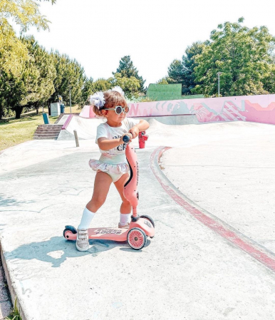 Trotineta copii cu sezut, transformabila 2in1, HighwayKick 1 Peach, 1-5 ani, pana la 50 kg, Scoot & Ride [12]