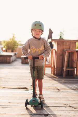 SCOOT AND RIDE - Trotineta HighwayKick 3 Pliabila, 3-6 ani, Forest, roti luminoase [8]