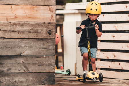 SCOOT AND RIDE - Trotineta HighwayKick 3 Pliabila, 3-6 ani, Lemon, roti luminoase [13]