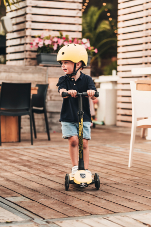 SCOOT AND RIDE - Trotineta HighwayKick 3 Pliabila, 3-6 ani, Lemon, roti luminoase [15]