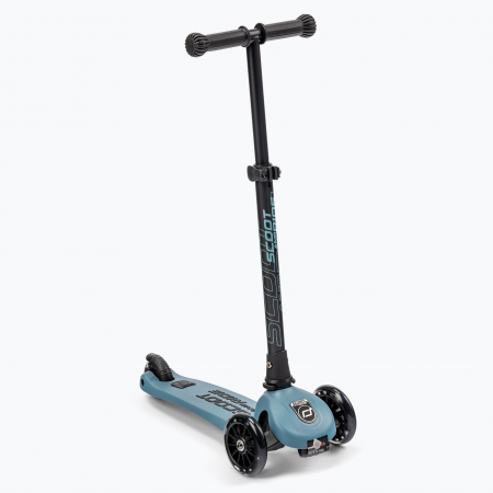 SCOOT AND RIDE - Trotineta HighwayKick 3 Pliabila, 3-6 ani, Steel, roti luminoase [11]