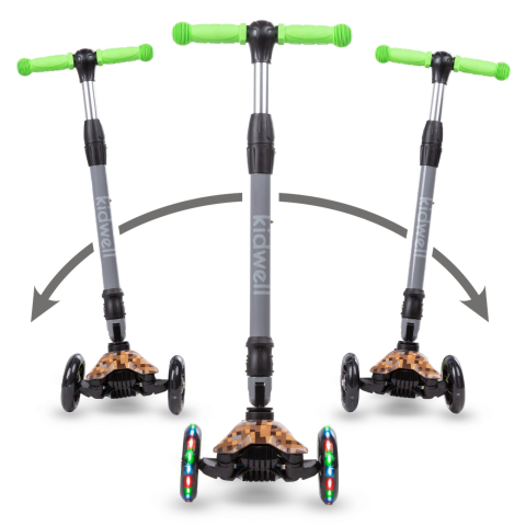 Trotineta copii pliabila, reglabila, roti luminoase, Vento Game, 3+ ani, pana la 50 kg, Kidwell [5]