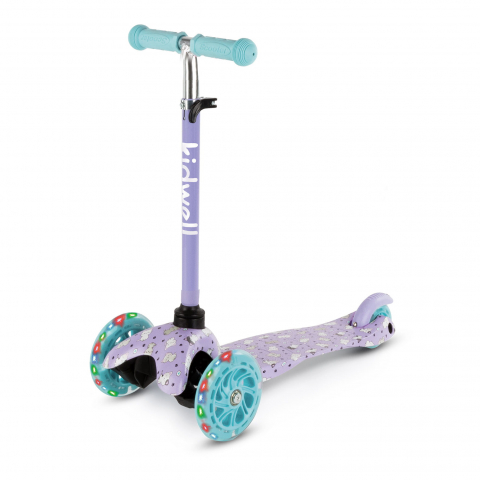 Trotinete - Trotineta copii, reglabila, roti luminoase, Uno Kitty, 3+ ani, pana la 25 kg, Kidwell