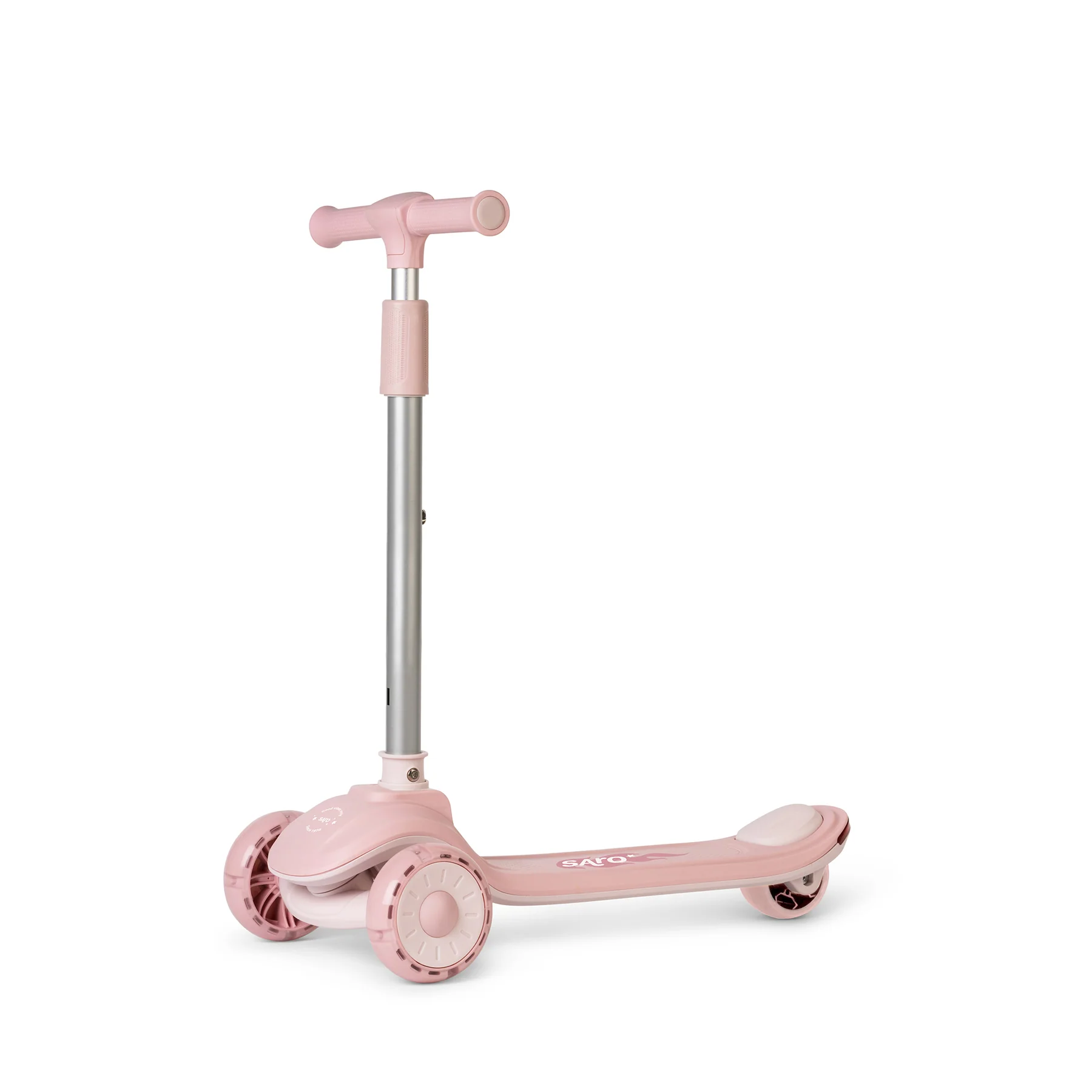 Trotinetă evolutivă 2 în 1 Saro “Cool Rider” Pink, 12 luni+, pliabilă, cu scăunel, Bluetooth + difuzor, roți LED, frână spate, max. 50 kg [6]