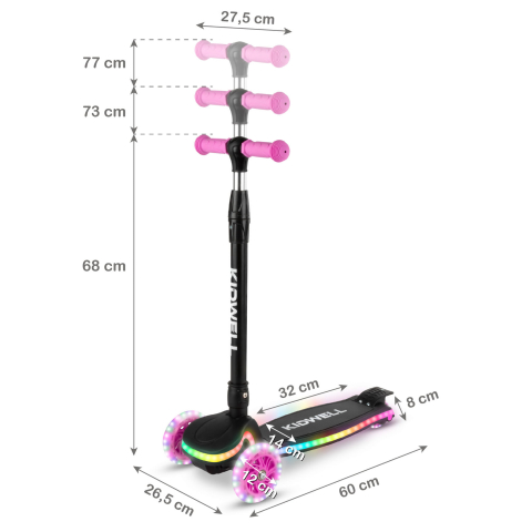 Trotinetă LUMO Pink Balance – Aventură colorată și distracție în siguranță! [9]