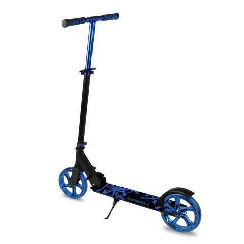 Trotinetă pliabilă Kidwell BLAST Blue, roți mari 200 mm, rulmenți ABEC-7, ultra ușoară 3.8 kg, 100 kg, 8+ ani [1]