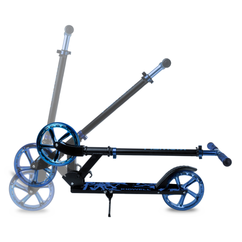 Trotinetă pliabilă Kidwell BLAST Blue, roți mari 200 mm, rulmenți ABEC-7, ultra ușoară 3.8 kg, 100 kg, 8+ ani [4]