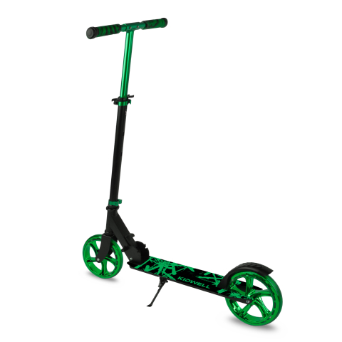 Trotinetă pliabilă Kidwell BLAST Light Green, roți mari 200 mm, rulmenți ABEC-7, ultra ușoară 3.8 kg, 100 kg, 8+ ani [1]