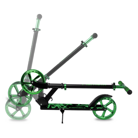 Trotinetă pliabilă Kidwell BLAST Light Green, roți mari 200 mm, rulmenți ABEC-7, ultra ușoară 3.8 kg, 100 kg, 8+ ani [4]