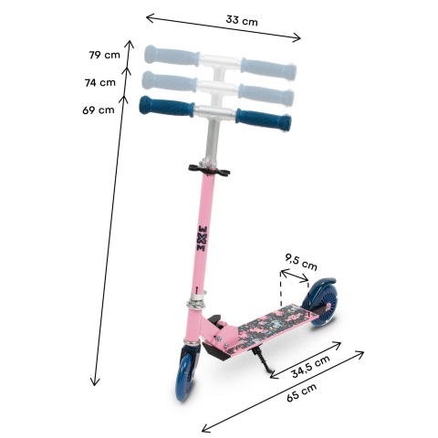 Trotineta pliabila, WXM, SKIPO Unicorn, aluminiu, roti LED 120mm, pana la 50 kg, multicolor [7]