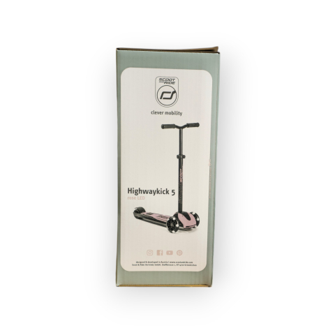 Trotinetă Premium Copii Scoot & Ride Highwaykick 5 LED Ash – Reglabilă, Roți Luminoase, 5 Ani+, până la 80 kg [11]