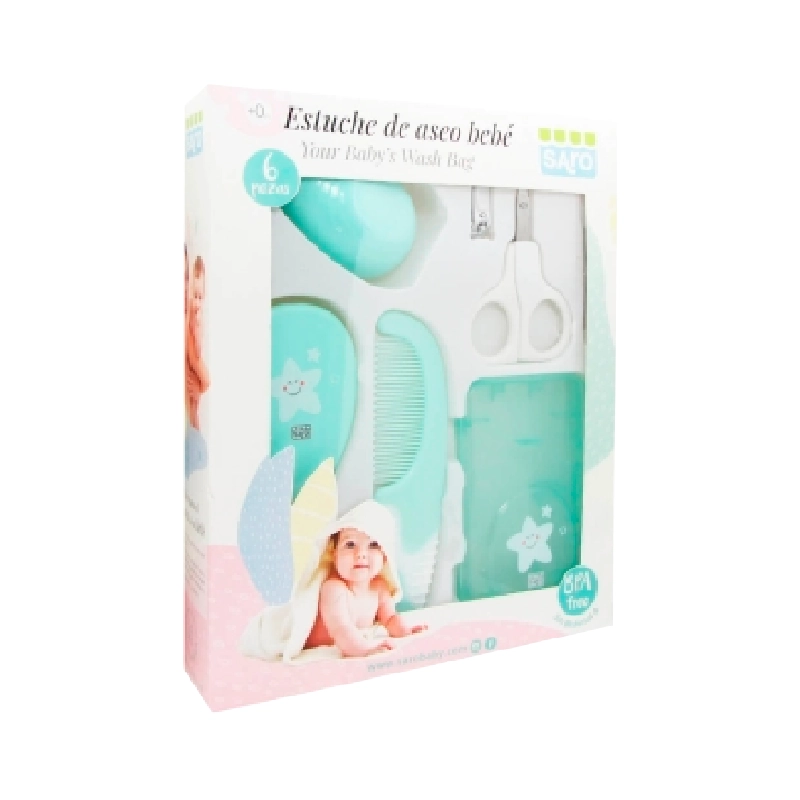 Trusa de ingrijire a bebelusilor Saro Baby, Pentru siguranta si igiena bebelusului, cu toate necesare, 0 luni+, Roz [2]