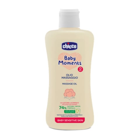 Baie & Ingrijire - Ulei de masaj dermatologic Chicco Baby Moments Sensitive, 200ml, 0 luni+