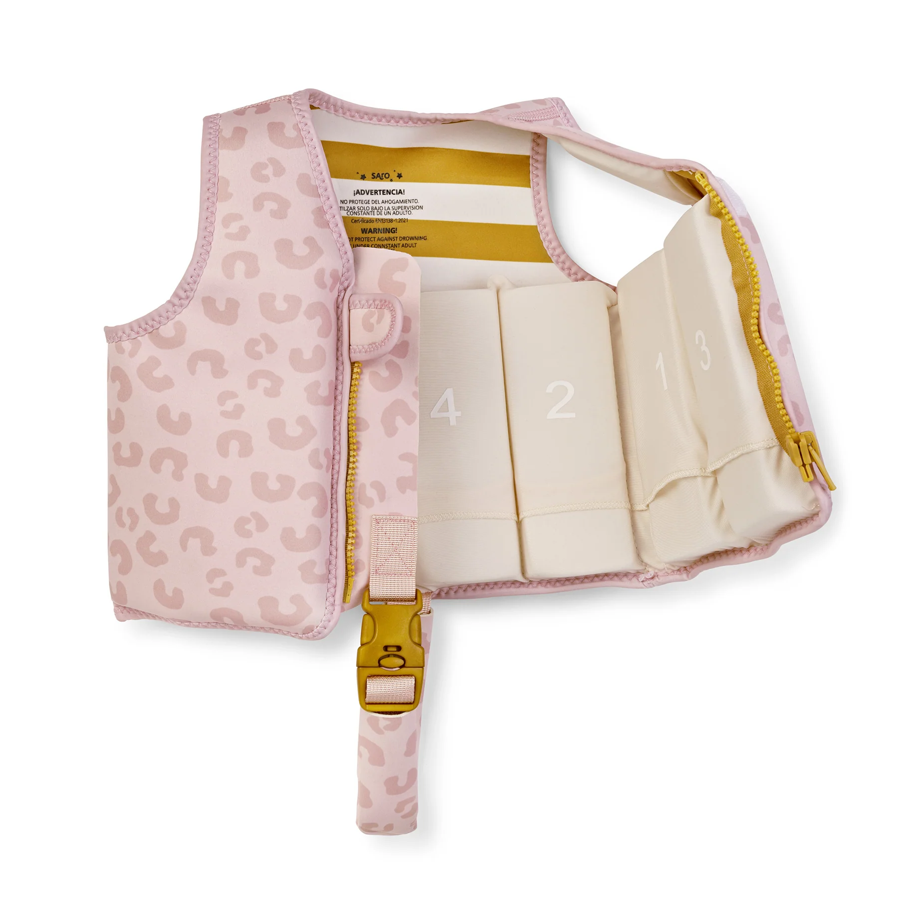 Veste de inot pentru copii - Vestă de Înot Copii cu Protecție UV UPF 50+ Born to be wild by Saro – Vestă Flotabilă Evolutivă 1-3 Ani