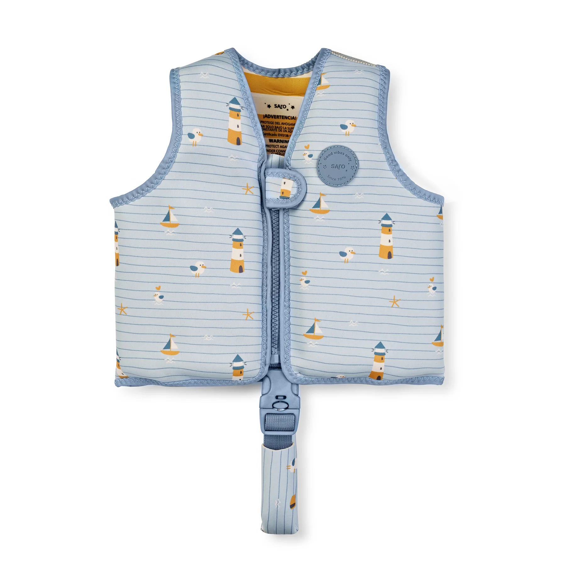 Vestă de Înot Copii cu Protecție UV UPF 50+ Navy Hugs by Saro – Vestă Flotabilă Evolutivă 1-3 Ani [4]