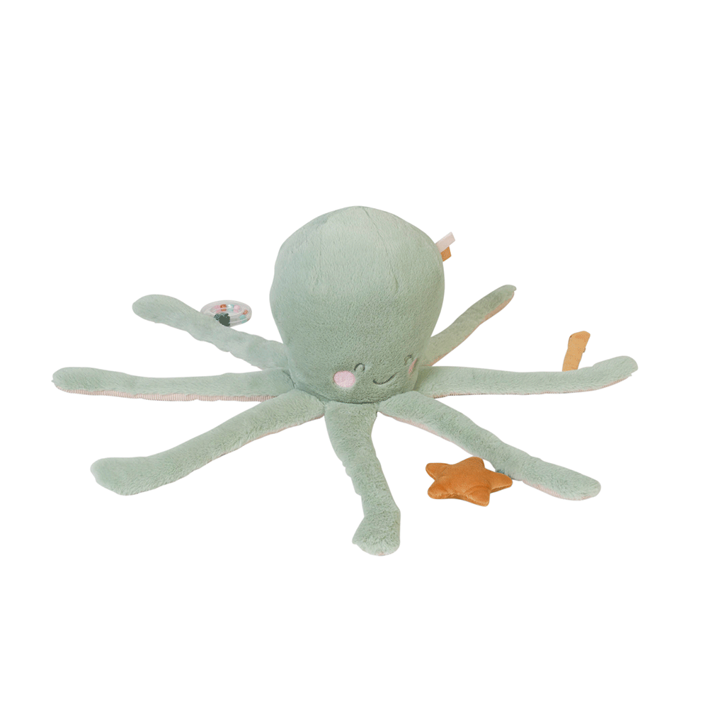 Jucarie senzoriala de plus Ocean Life Multiactivity Giant Plushie Octopus mint