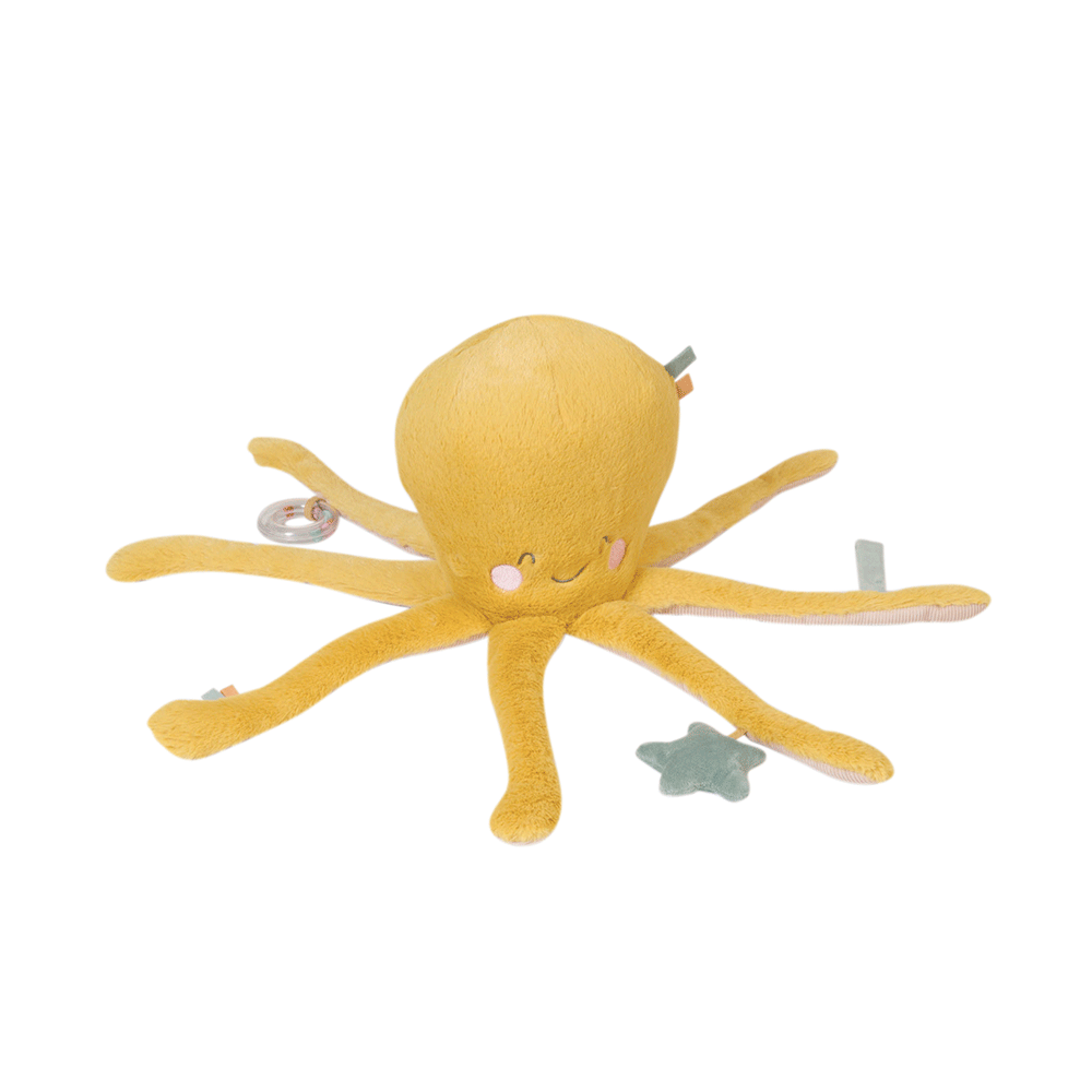 Jucarie senzoriala, de plus, Ocean Life Multiactivity Giant Plushie Octopus Mustard