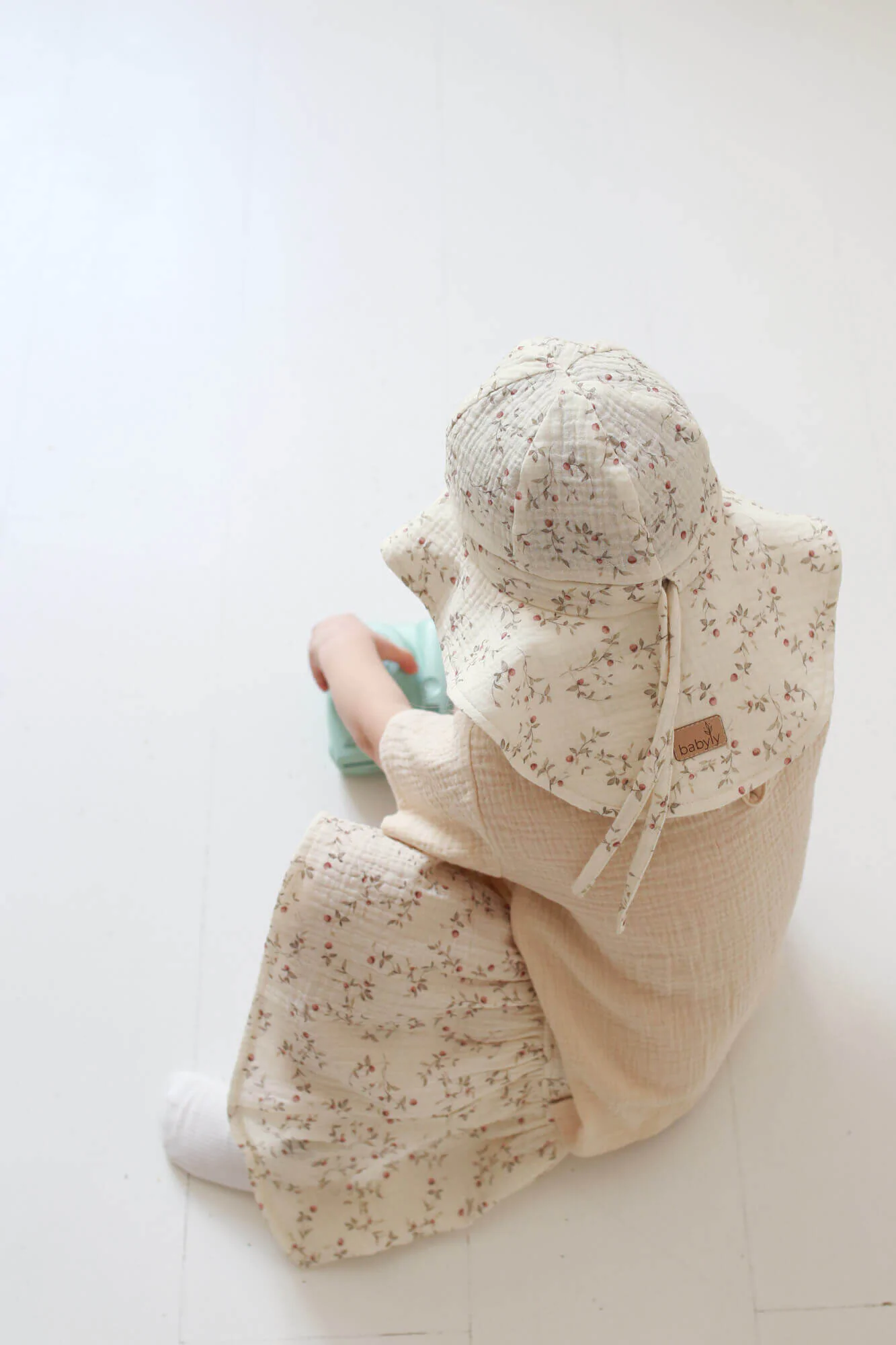 BabyLy-Palarie de soare, ajustabila, 0-3 ani (45-53 cm), muselina, Twiggy Dream [4]