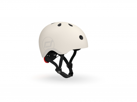 Casti protectie sport - Casca de protectie pentru copii, sistem de reglare magnetic cu led, S-M, 51-55 cm, 3 ani+, Ash, Scoot & Ride