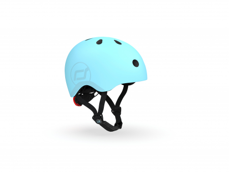 Casti protectie sport - Casca de protectie pentru copii, sistem de reglare magnetic cu led, S-M, 51-55 cm, 3 ani+, Blueberry, Scoot & Ride
