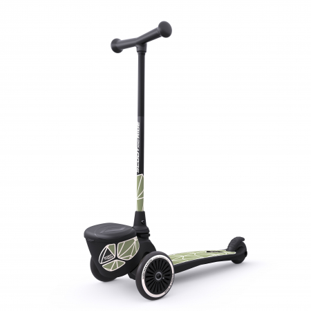 Jocuri si Jucarii exterior - Trotineta copii pliabila, suport jucarie, Highwaykick 2 Lifestyle Green Line, 2 ani +, pana la 50 kg, Scoot & Ride