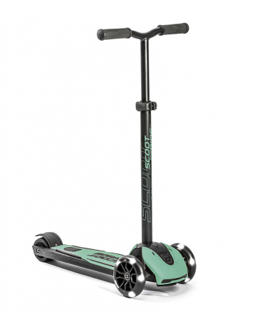 Trotinete - Trotineta copii pliabila, reglabila, roti luminoase, Highwaykick 5 Led Forest, 5 ani +, pana la 80 kg, Scoot & Ride