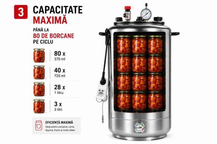 Magic Kukta E50 autoclavă electrică pentru conserve carne 50 litri [3]
